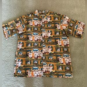 Reyn Spooner Guy Buffet 100% Egyptian Cotton Button Up shirt Chef Restaurant XL